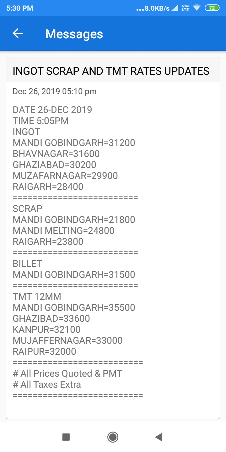 Steel Market Alerts | Indus Appstore | Screenshot