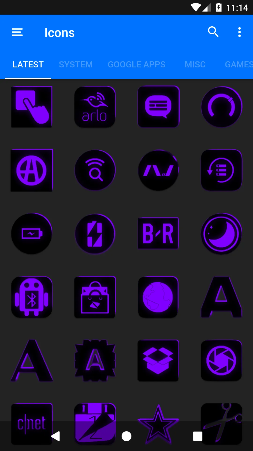 Flat Black and Purple IconPack | Indus Appstore | Screenshot