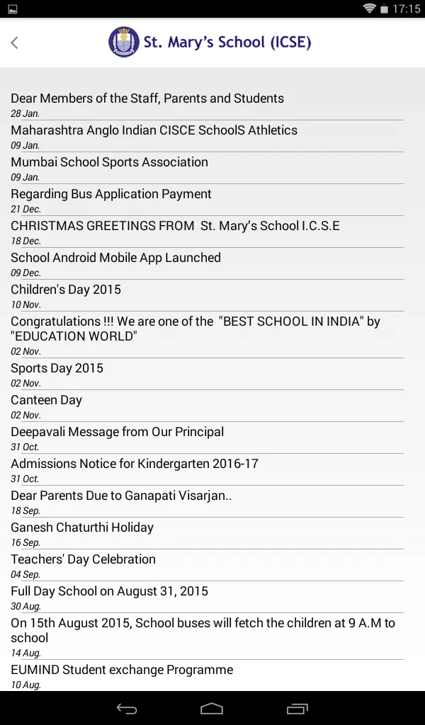 St. Mary's School ICSE | Indus Appstore | Screenshot