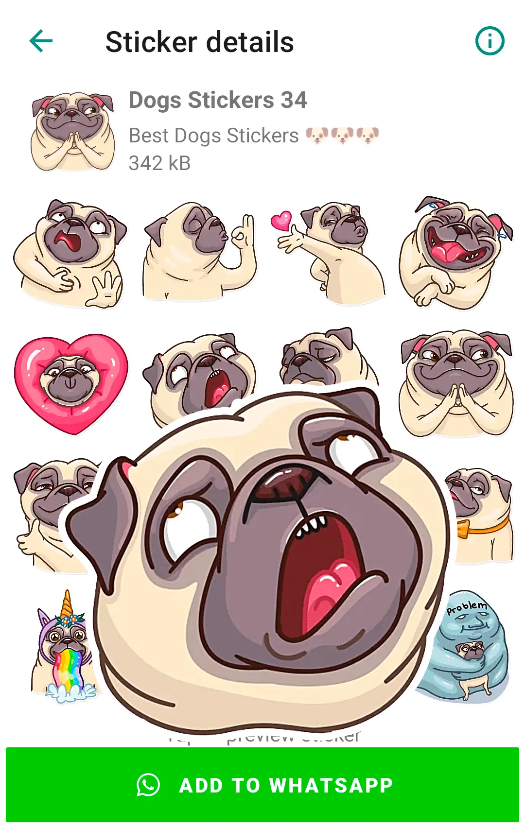 Cute Dog Stickers for WhatsApp | Indus Appstore | Screenshot