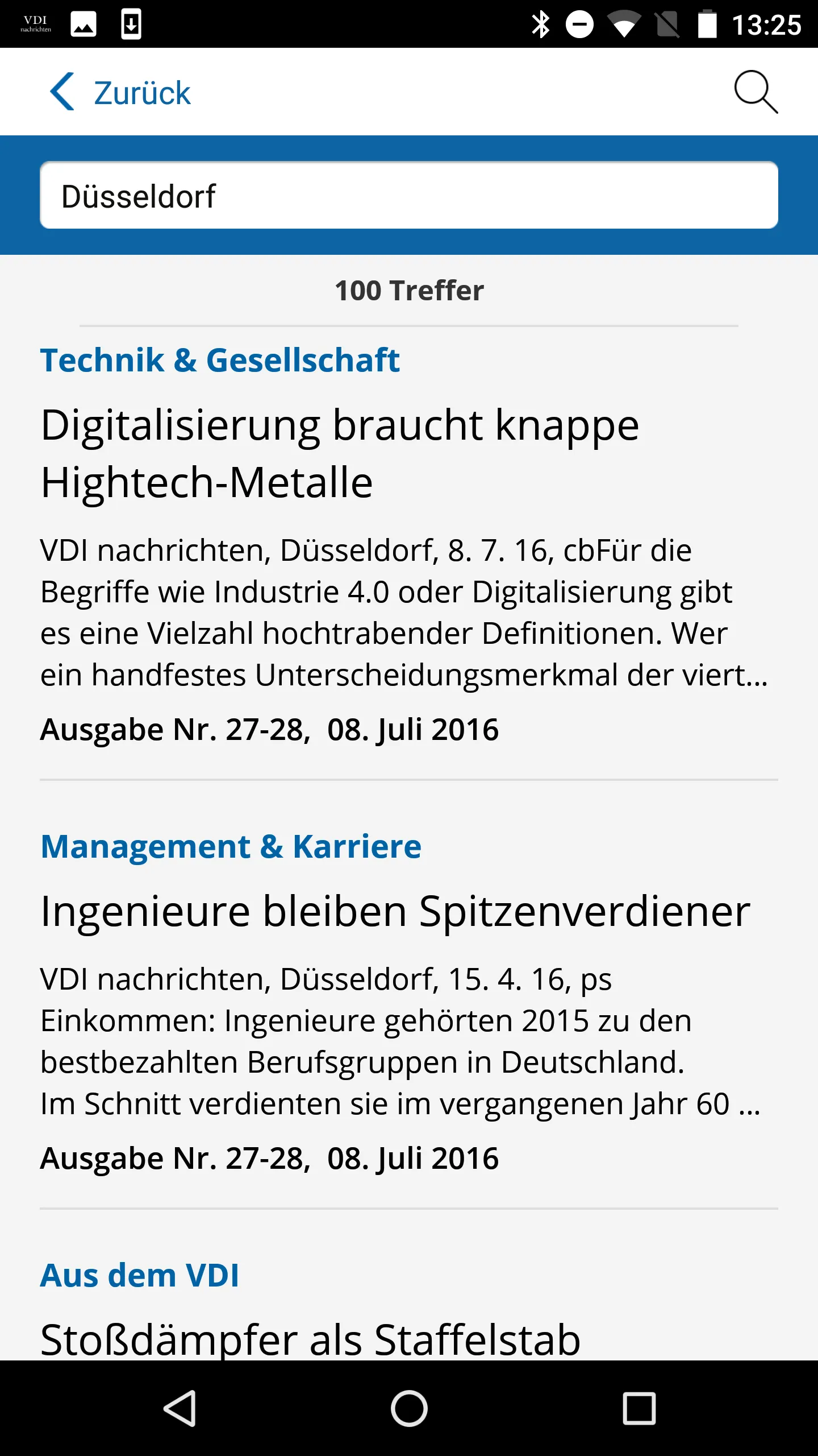 VDI nachrichten E-Paper | Indus Appstore | Screenshot