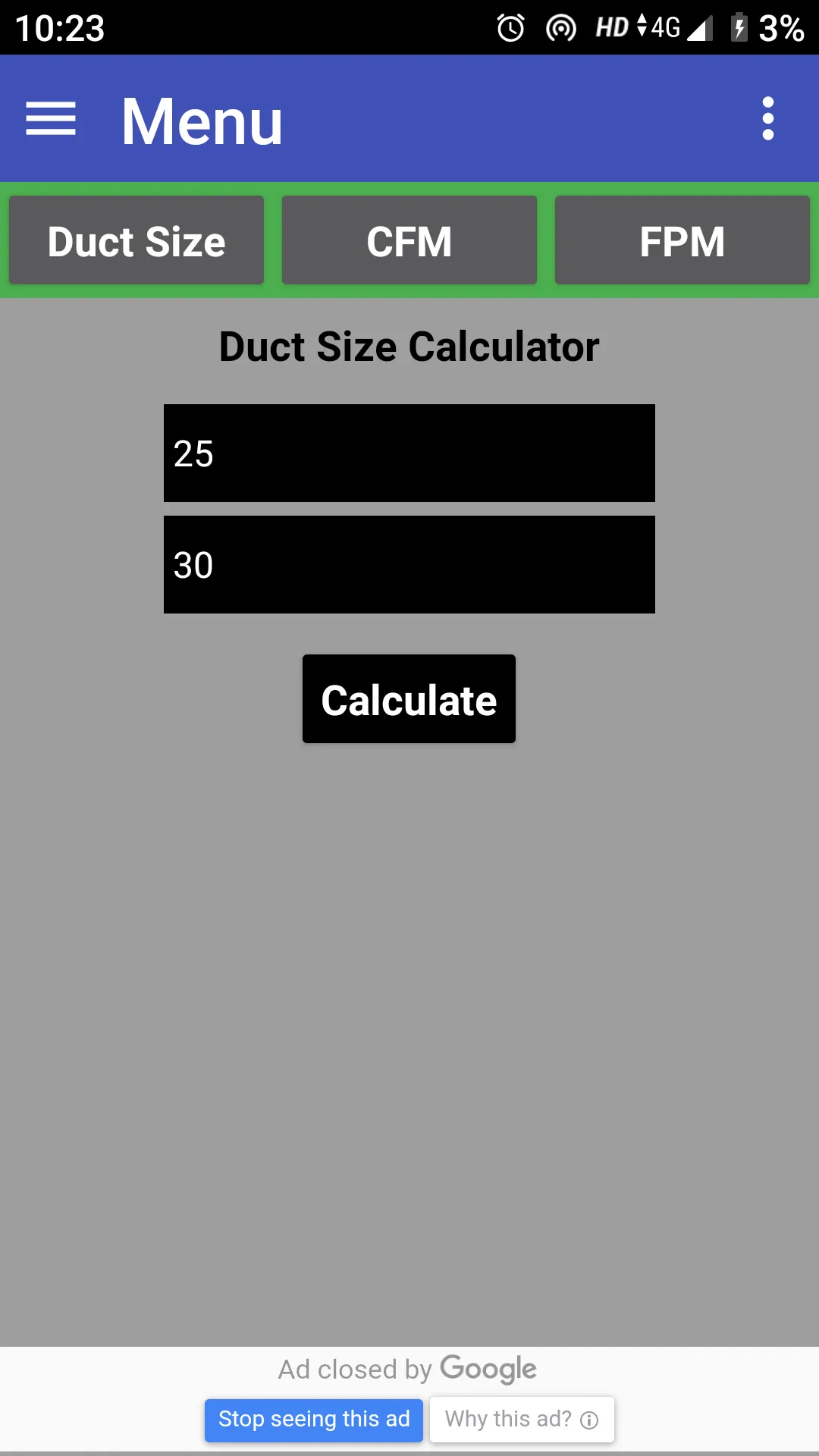 Duct Calculator | Indus Appstore | Screenshot