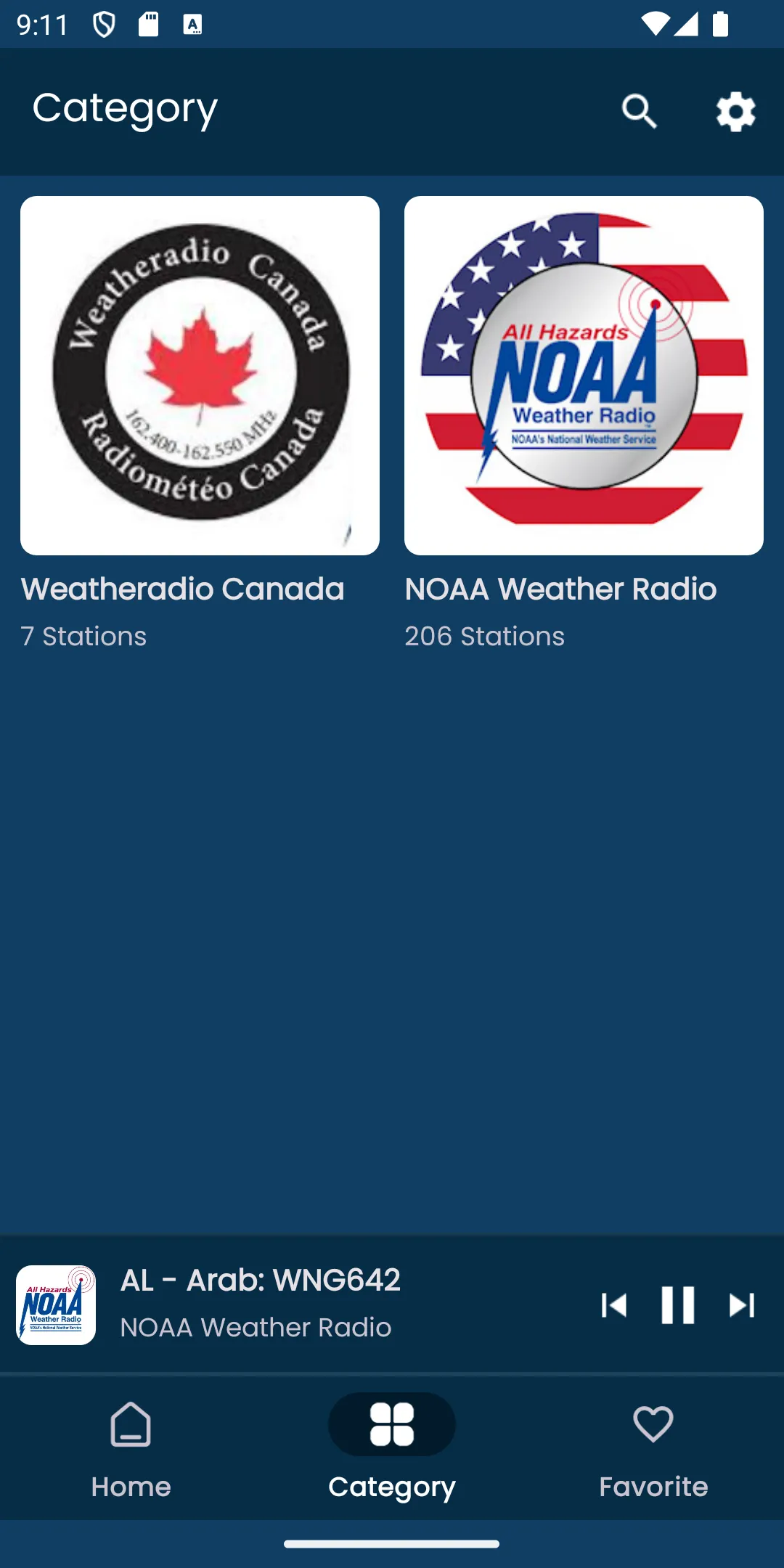 NOAA Weather Radio Stations | Indus Appstore | Screenshot