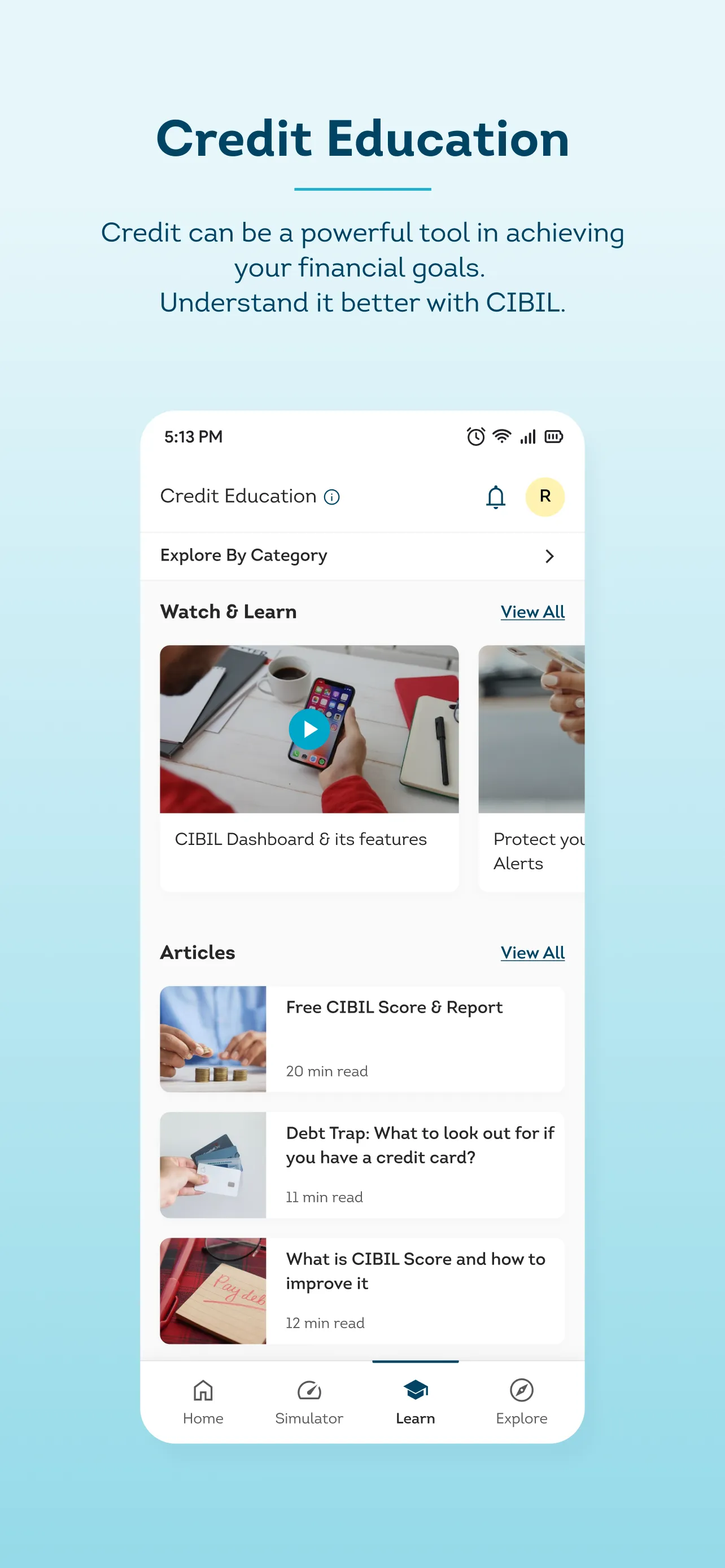 CIBIL® Score & Report | Indus Appstore | Screenshot