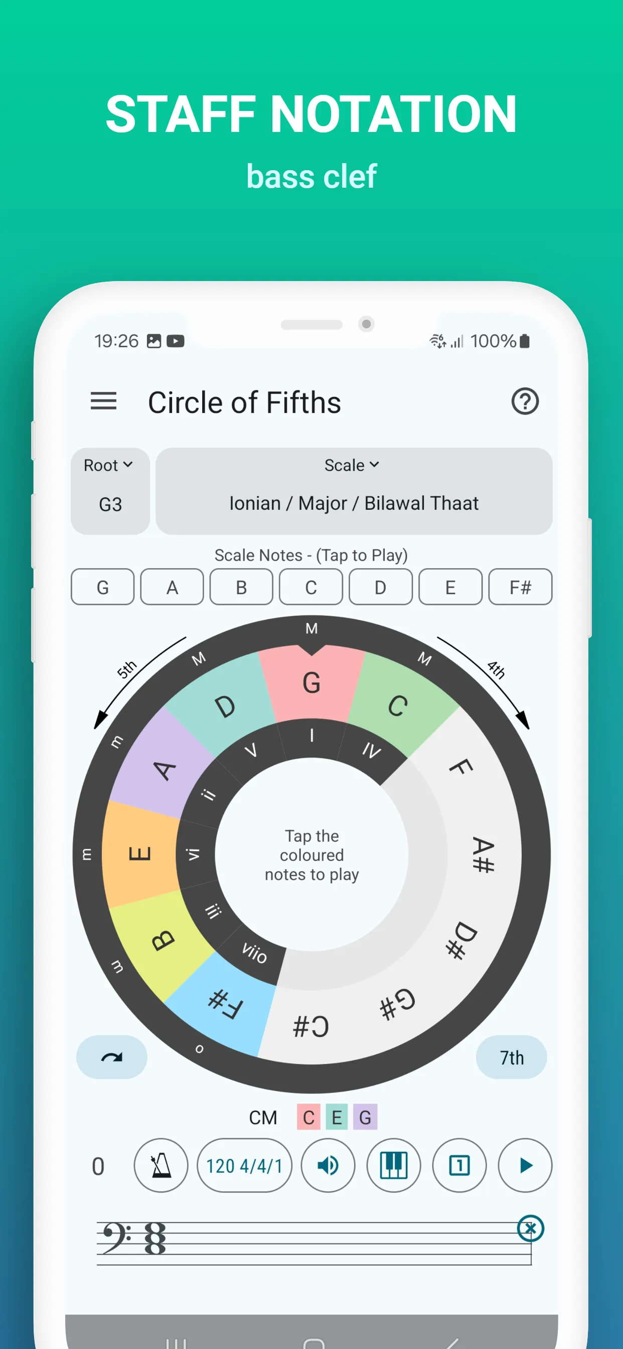 Circle of Fifths of 100+Scales | Indus Appstore | Screenshot