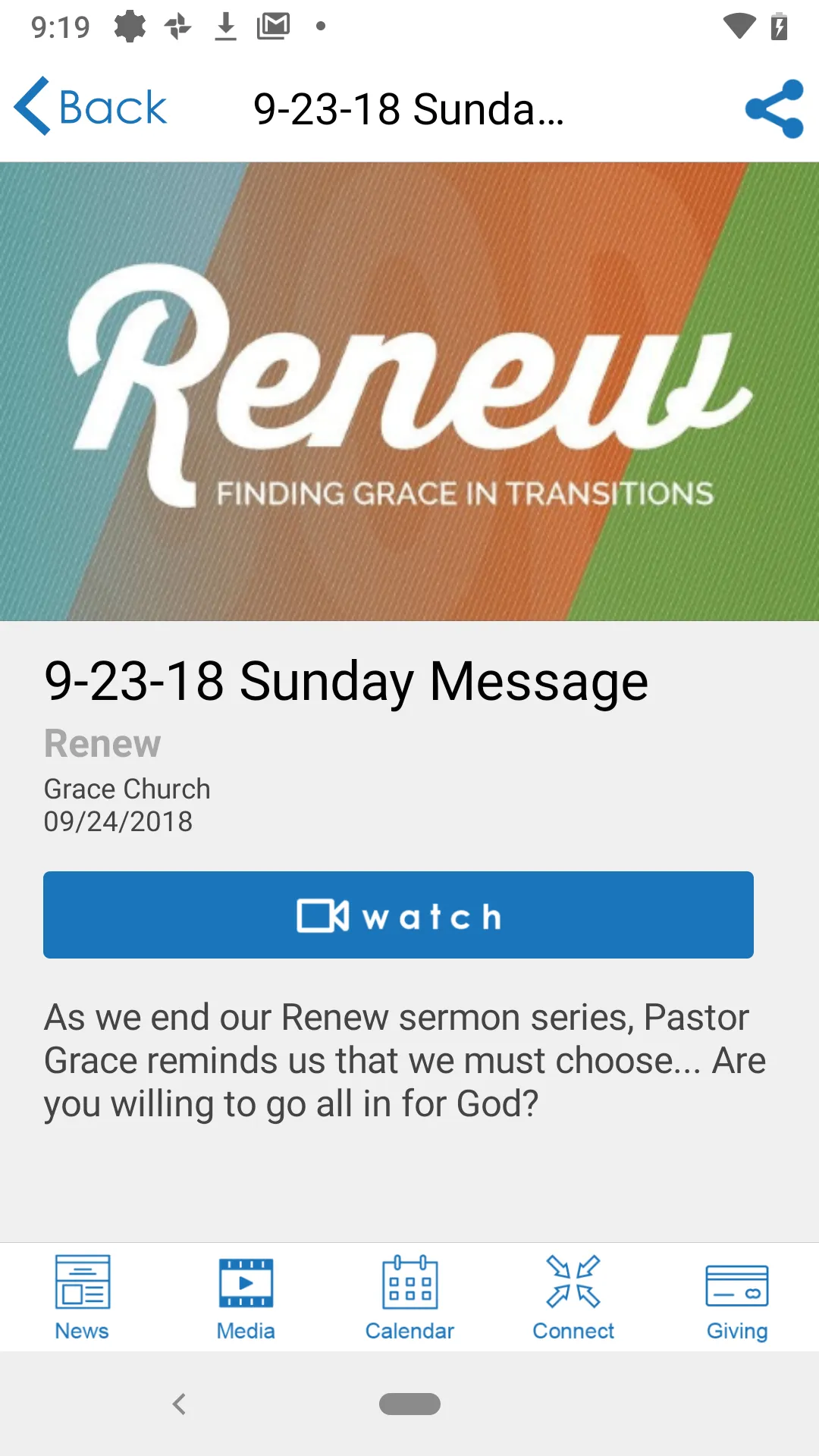 Grace Church Perrysburg | Indus Appstore | Screenshot