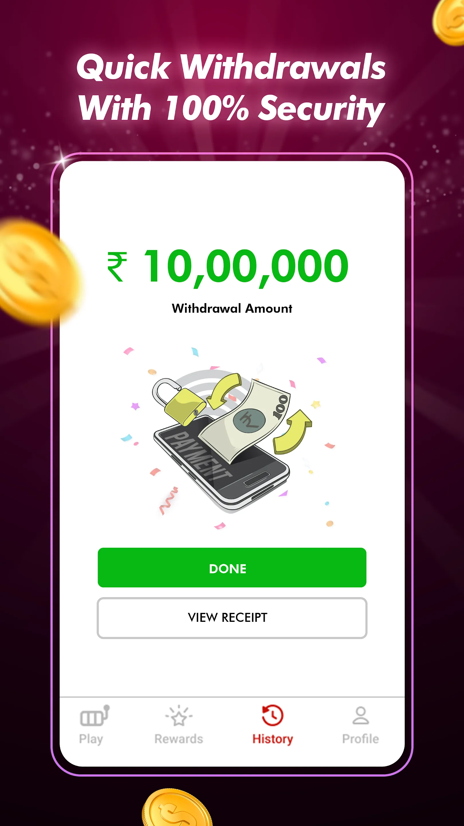 Coin Factory:Win Cash. No-Loss | Indus Appstore | Screenshot