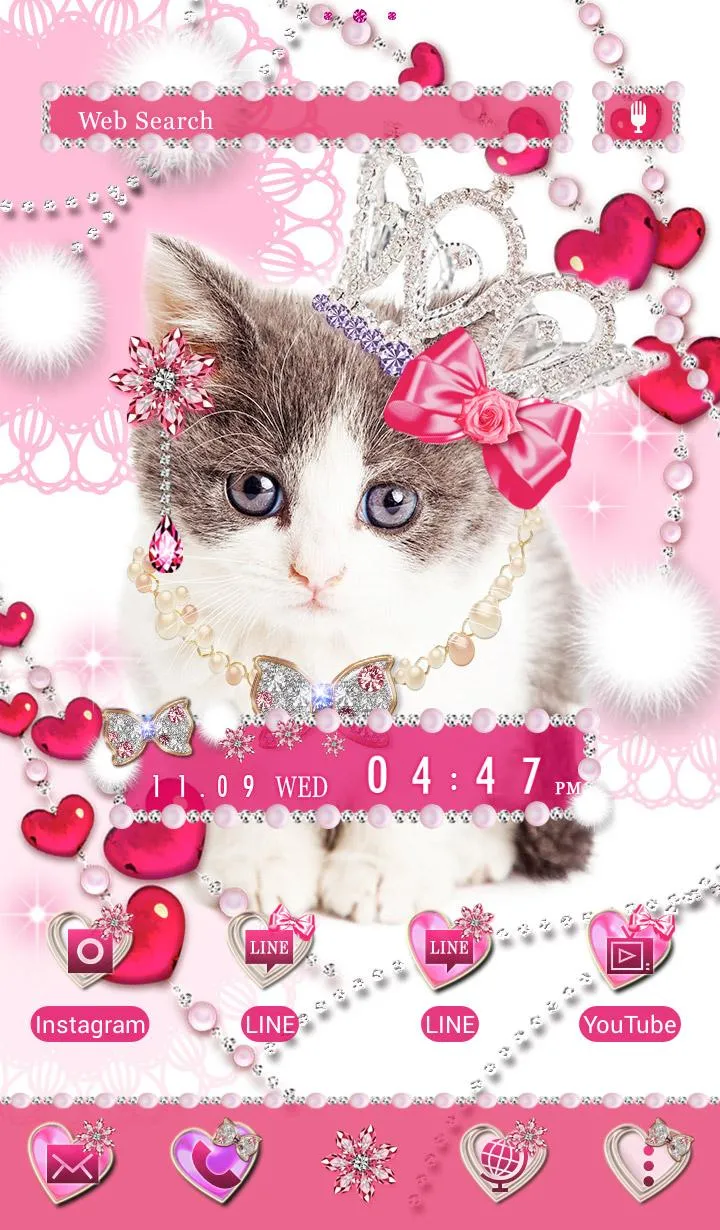 Princess Kitty Theme +HOME | Indus Appstore | Screenshot