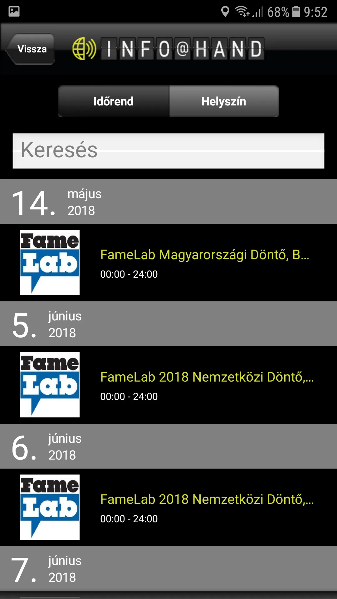 FameLab INFO@HAND | Indus Appstore | Screenshot