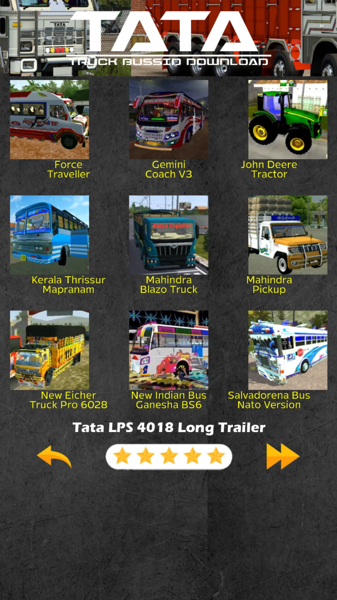 Tata Truck Bussid Download | Indus Appstore | Screenshot