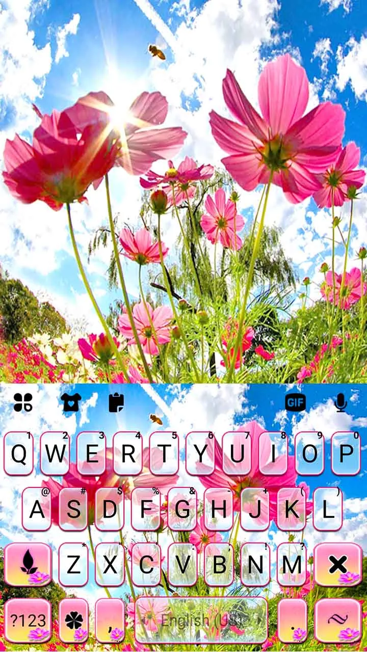 Sunny Flowers Keyboard Backgro | Indus Appstore | Screenshot