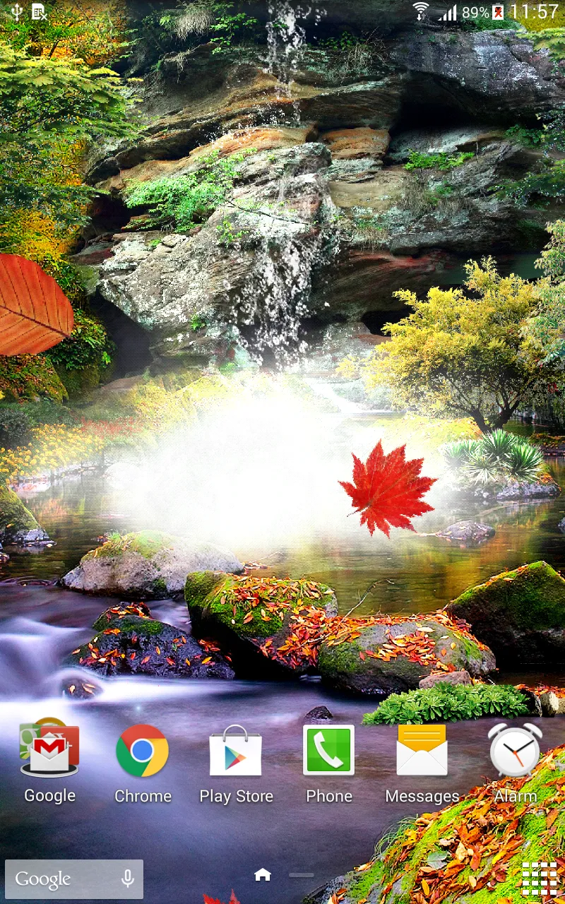 3D Autumn Waterfall Wallpaper | Indus Appstore | Screenshot