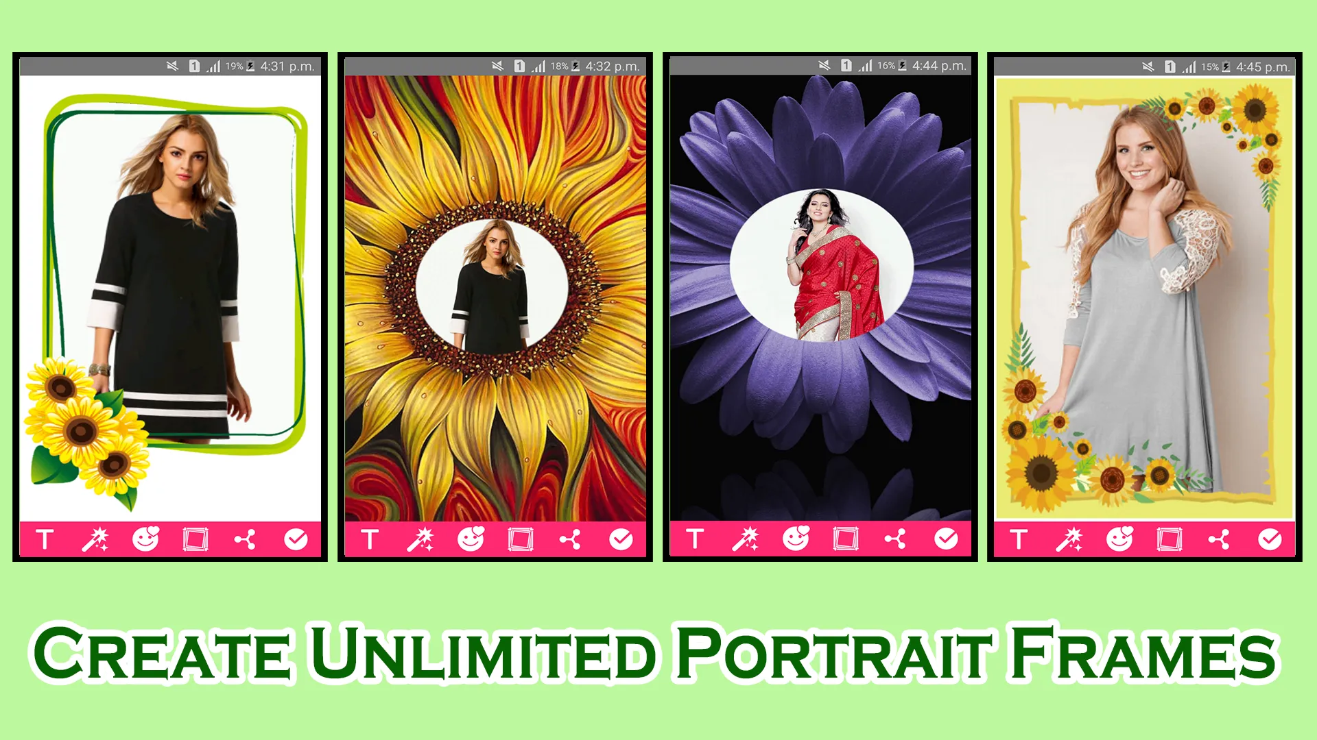 Sunflower Photo Frames | Indus Appstore | Screenshot