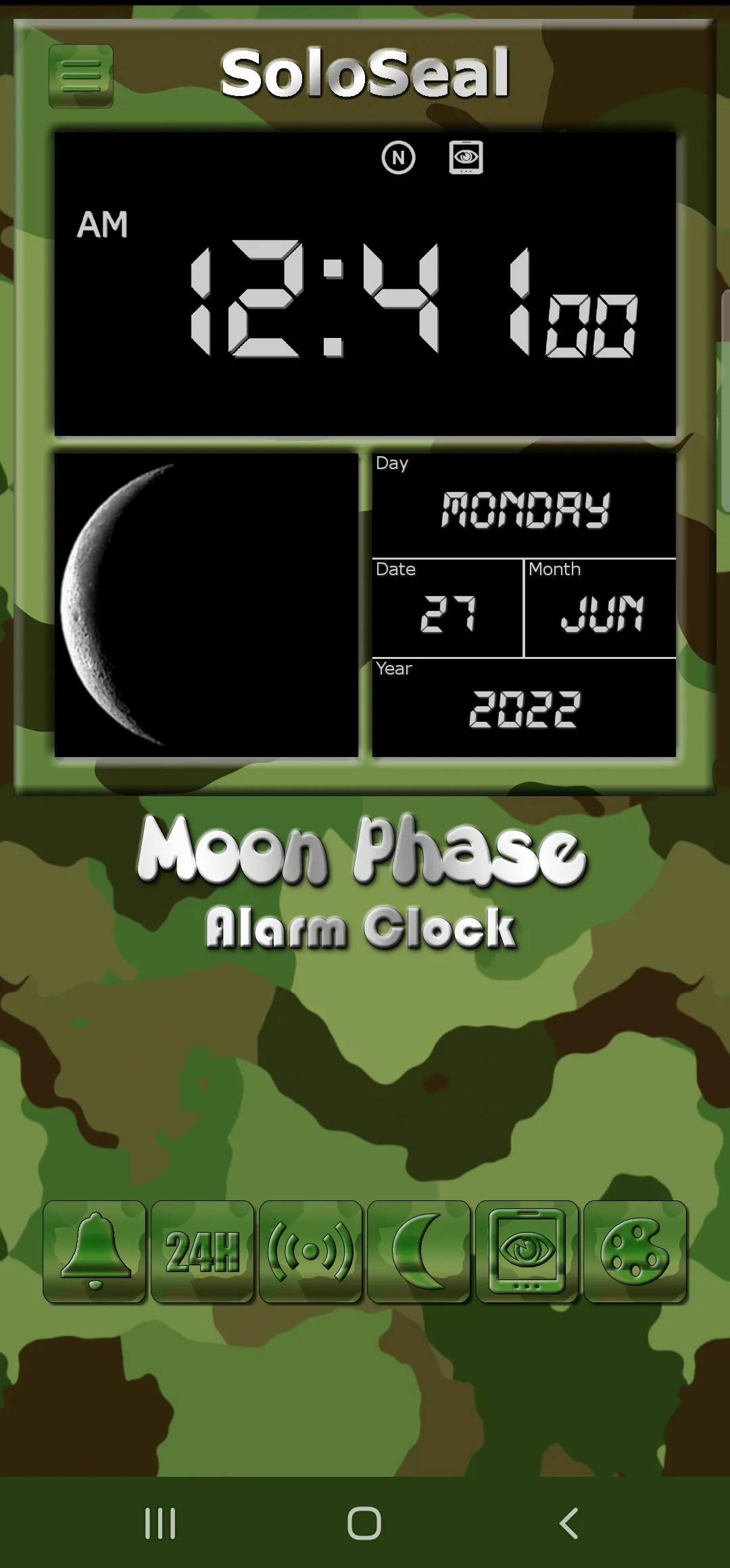 Moon Phase Alarm Clock | Indus Appstore | Screenshot