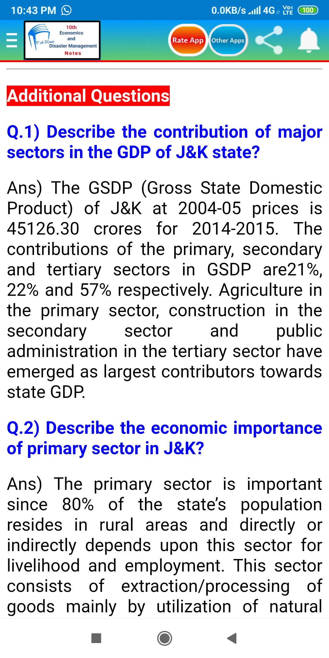 10th Economics & Disaster Mgmt | Indus Appstore | Screenshot