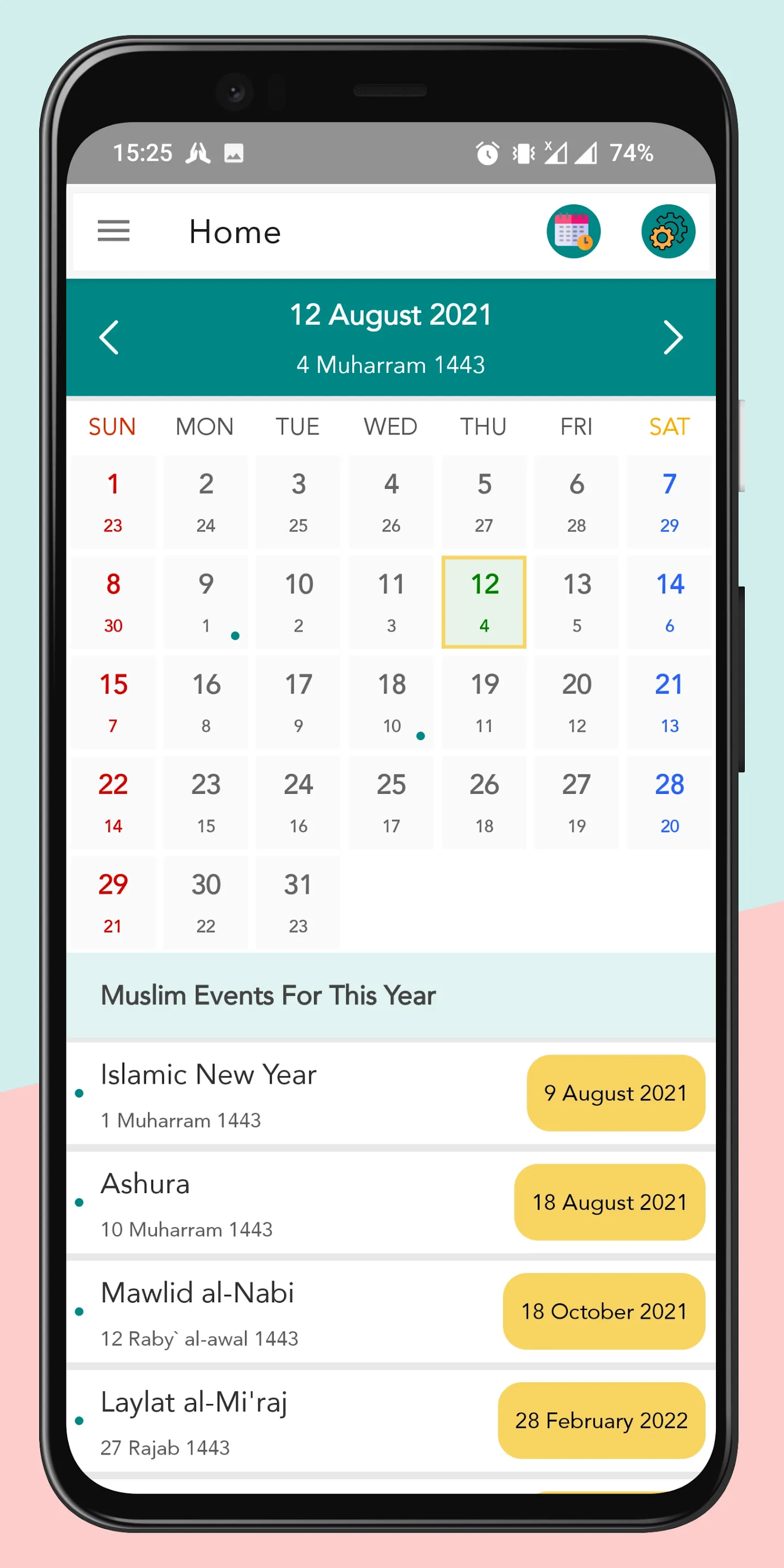 Islamic Hijri Calendar 2024 | Indus Appstore | Screenshot