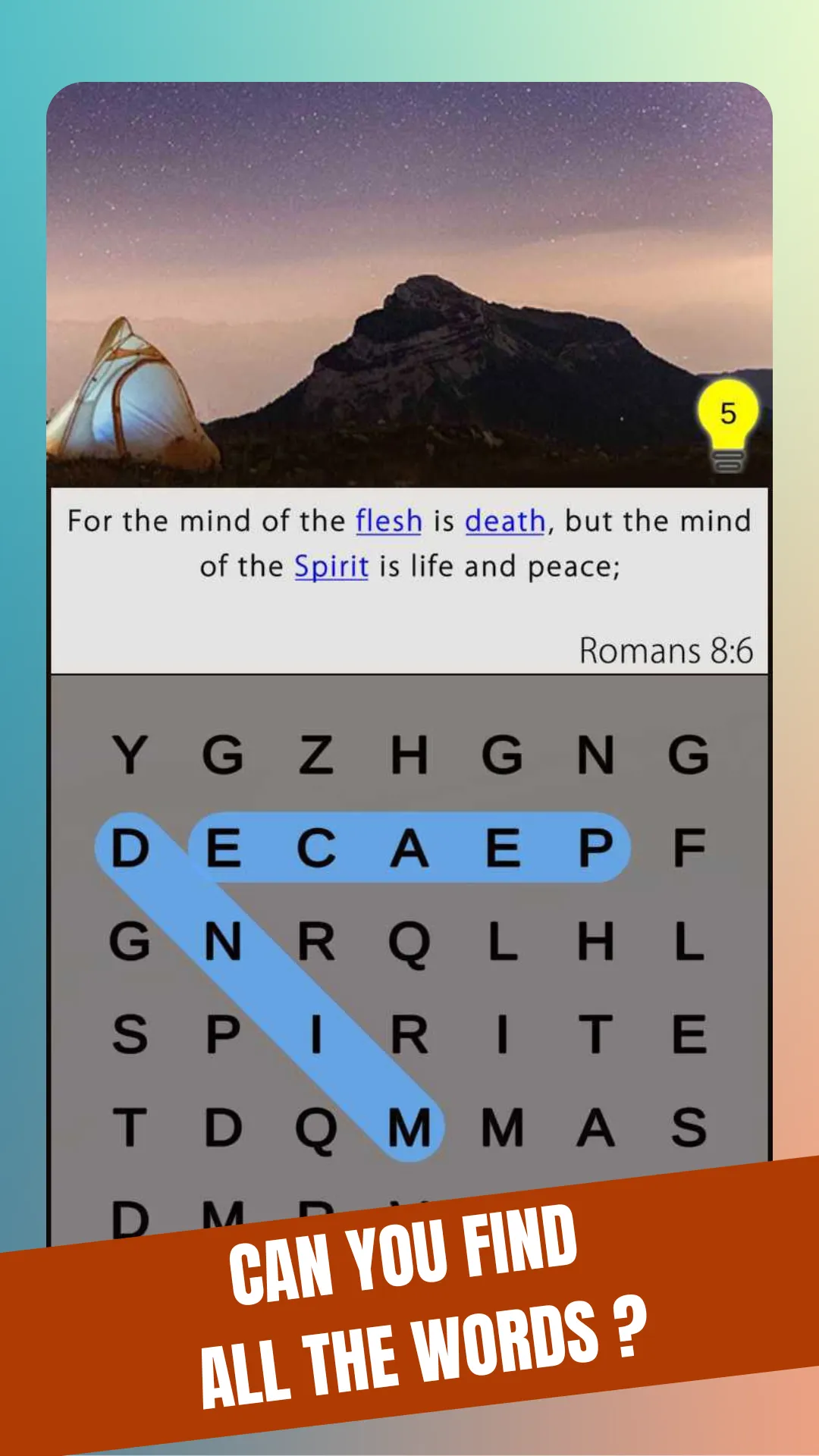 Word Search Bible Puzzle Games | Indus Appstore | Screenshot