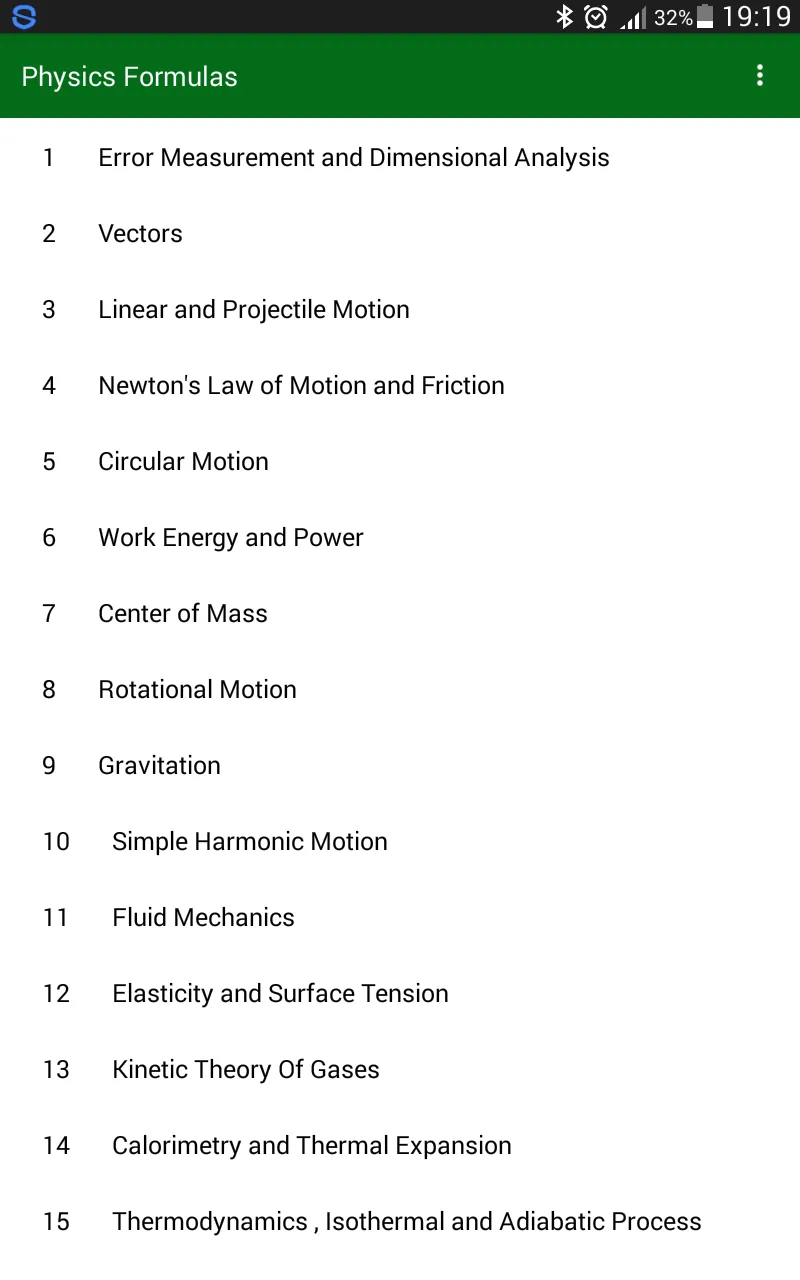 Physics Formula | Indus Appstore | Screenshot