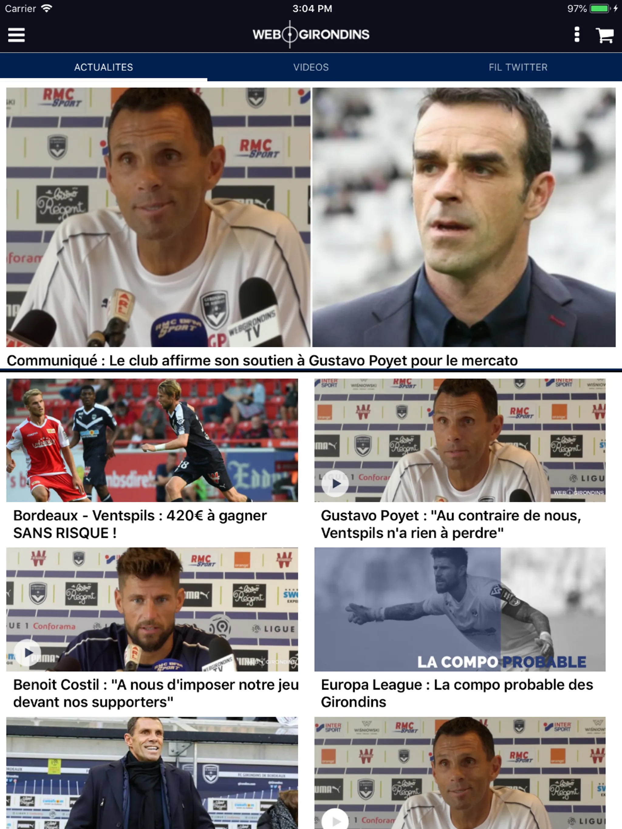 WebGirondins.com | Indus Appstore | Screenshot