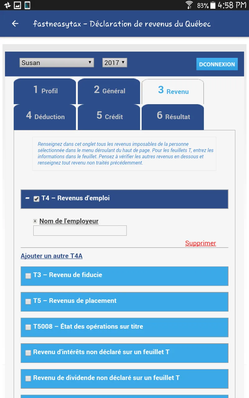 Déclaration d'impôt du Québec | Indus Appstore | Screenshot