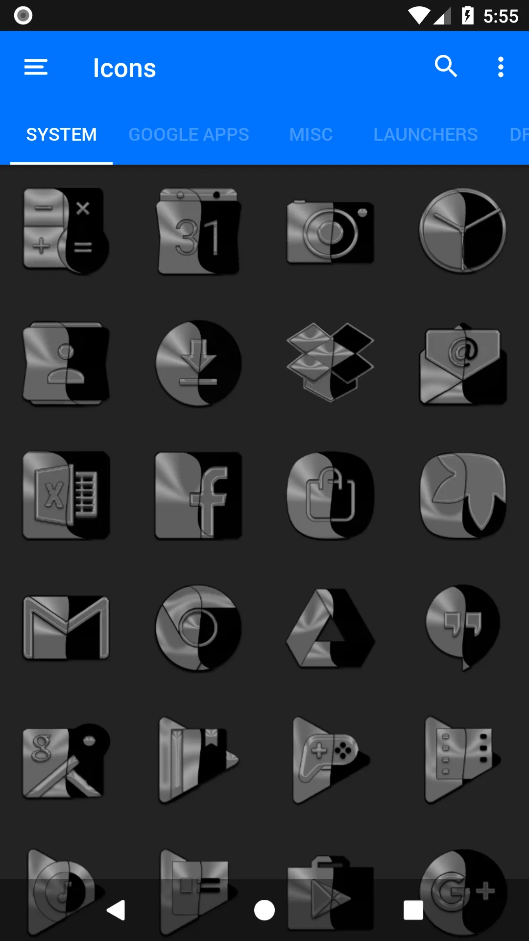 Wicked Grey Icon Pack | Indus Appstore | Screenshot