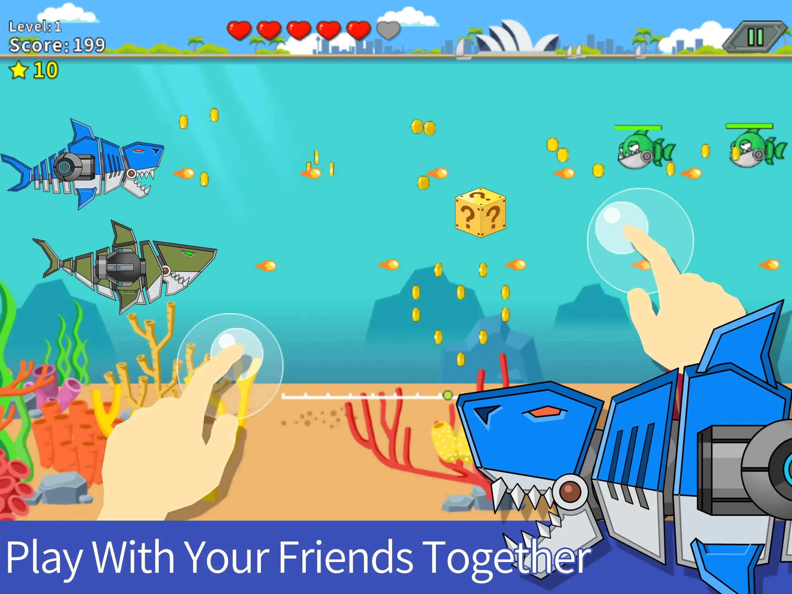 Robot Gun Shark Double Attack | Indus Appstore | Screenshot