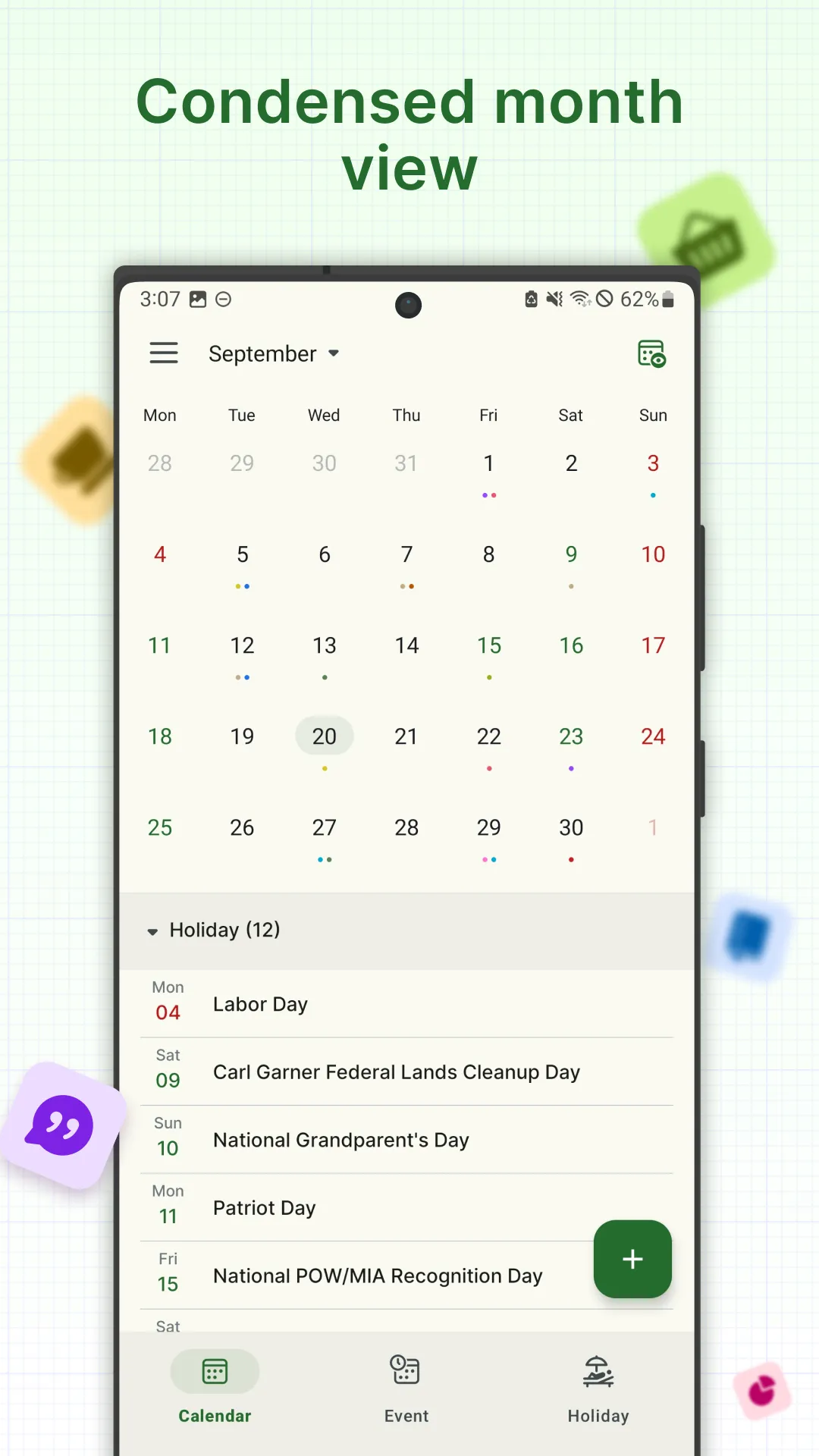 Holiday Calendar | Indus Appstore | Screenshot