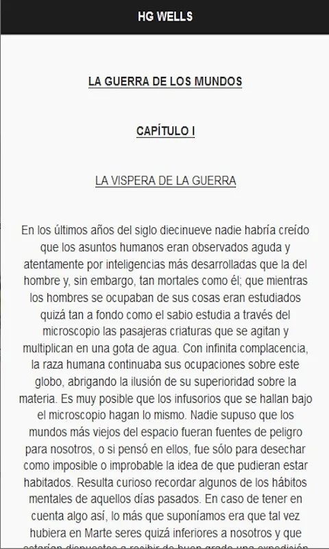 H.G. Wells - ciencia ficción | Indus Appstore | Screenshot