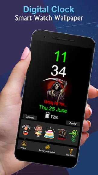 LED Digital Clock Wallpaper | Indus Appstore | Screenshot