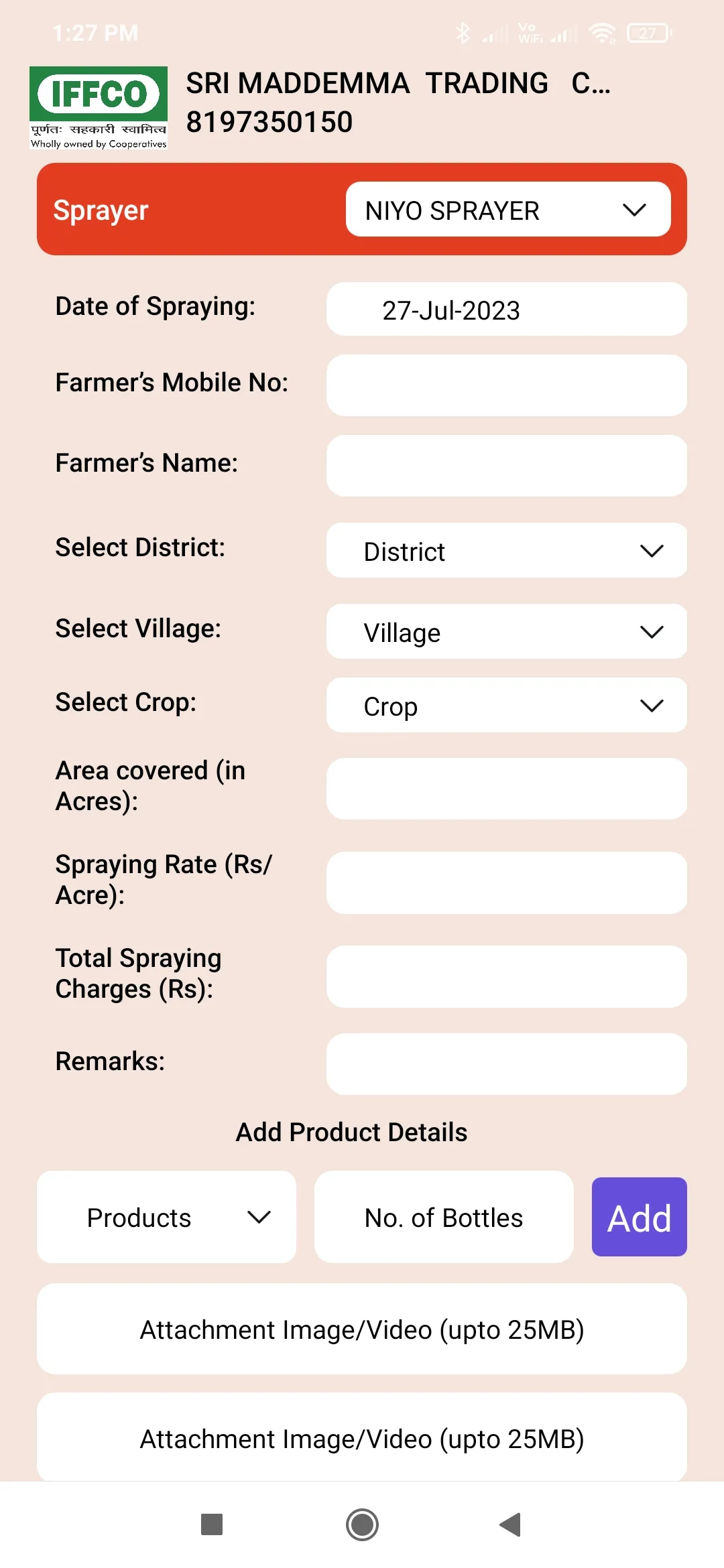 IFFCO Nano Sprayers | Indus Appstore | Screenshot