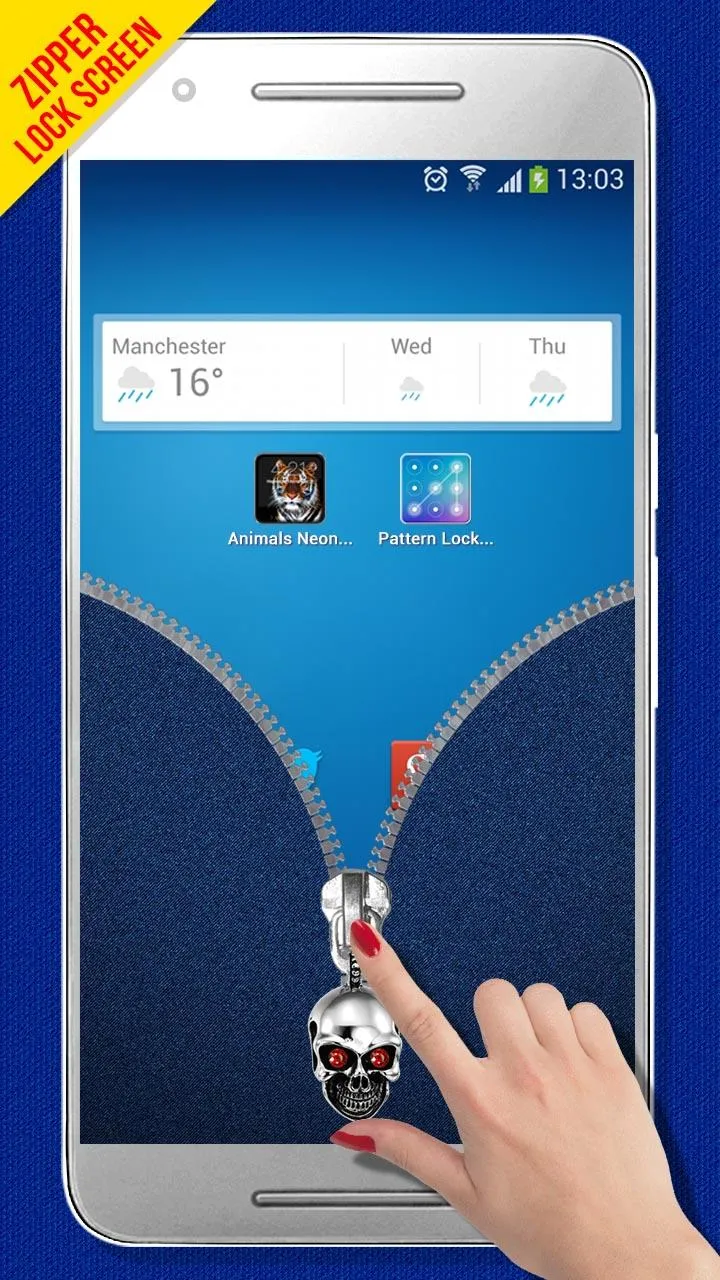 Jeans Zipper Lock Screen | Indus Appstore | Screenshot