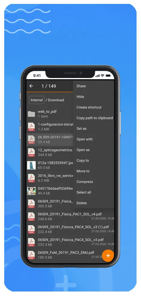 Downloads folder: Organizer to | Indus Appstore | Screenshot