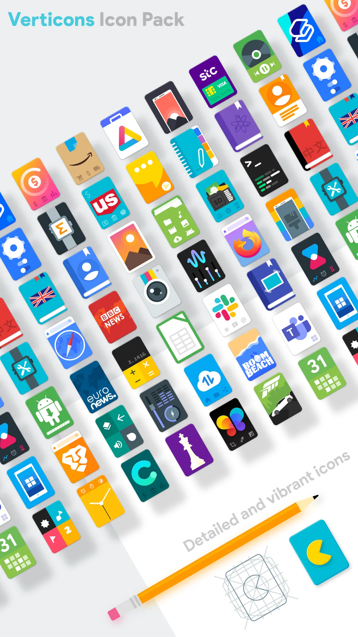 Verticons icon pack - Basic | Indus Appstore | Screenshot