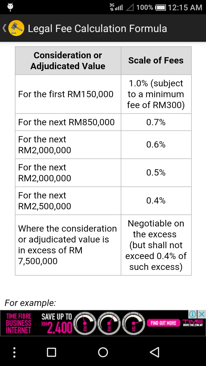 Malaysia Legal Fees Cal | Indus Appstore | Screenshot