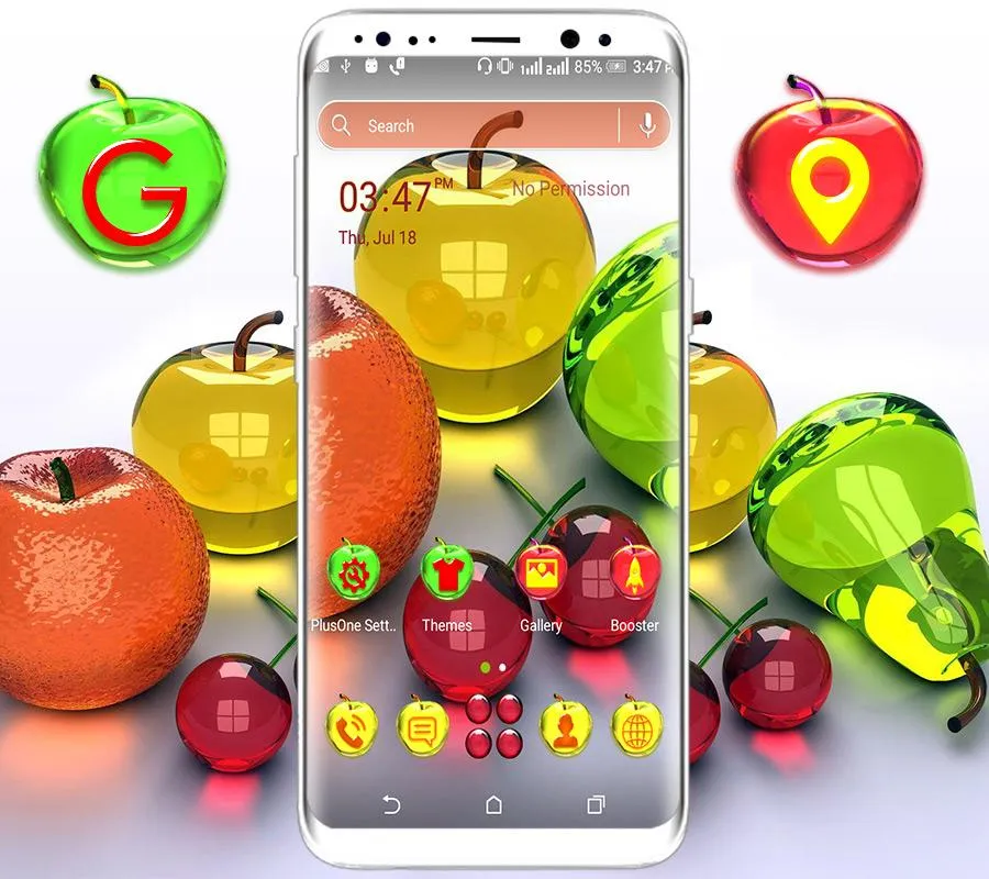 Crystal Fruits Launcher Theme | Indus Appstore | Screenshot