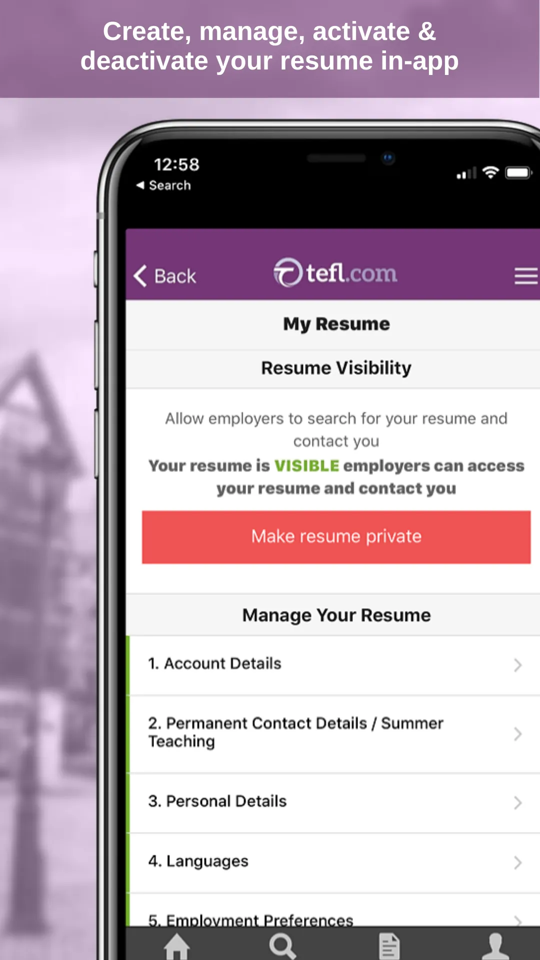 Job Search TEFL.com | Indus Appstore | Screenshot