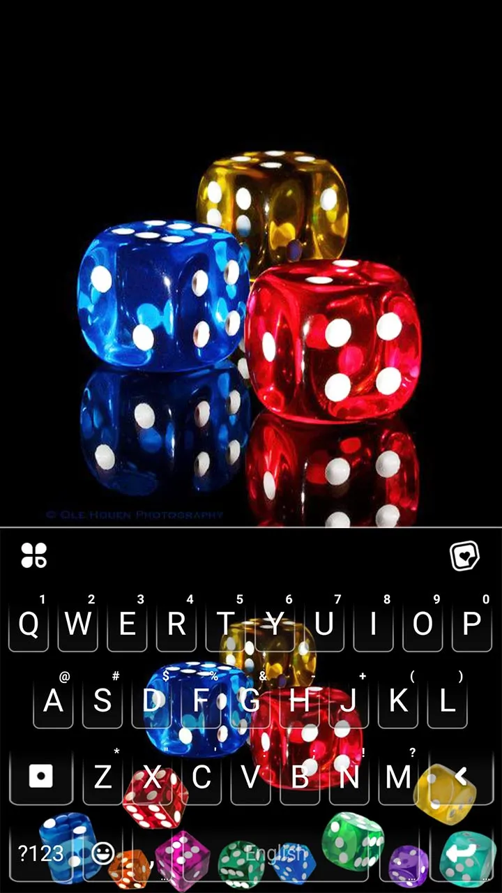 Neon Dice Gravity Keyboard Bac | Indus Appstore | Screenshot