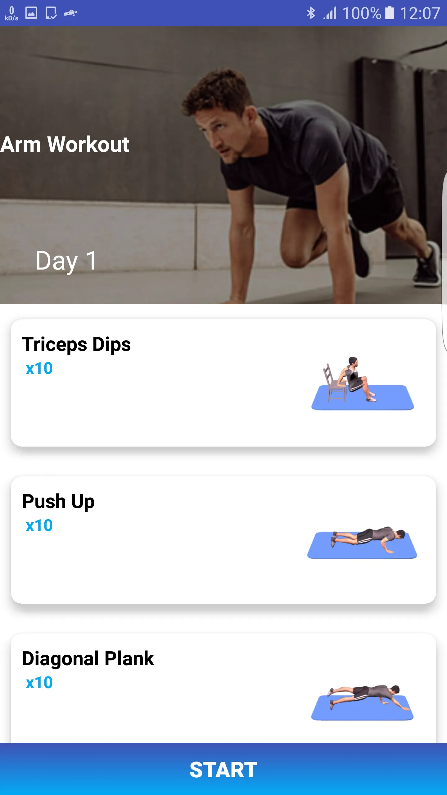 Arm Workout -without Equipment | Indus Appstore | Screenshot