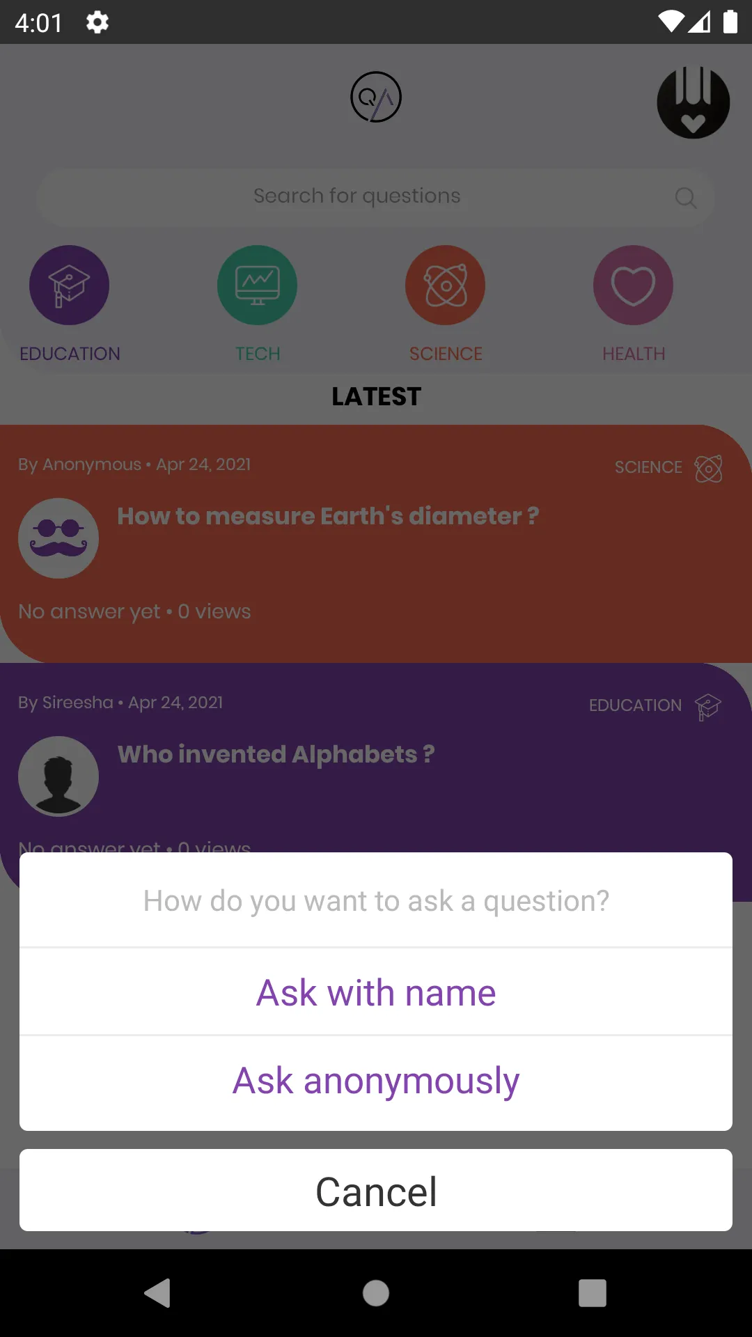 Ask Anything | Indus Appstore | Screenshot