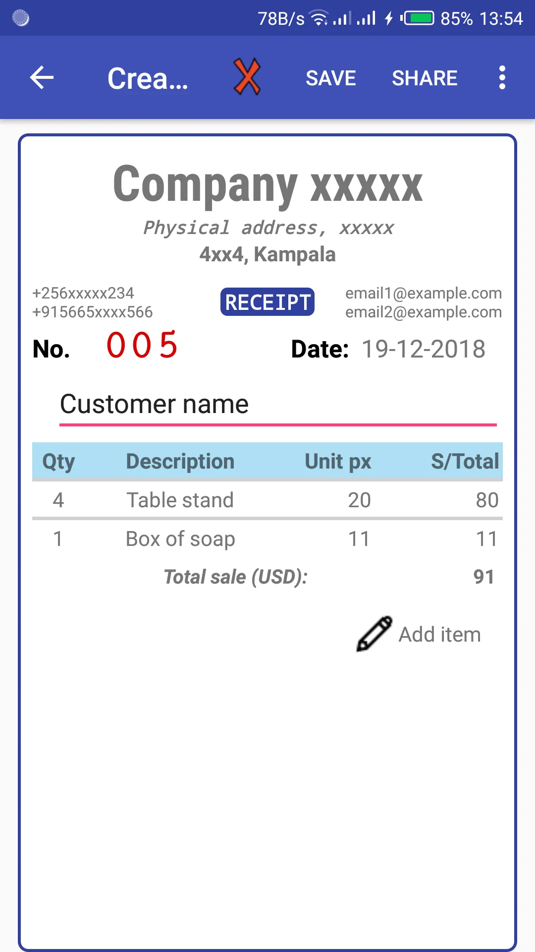 Offline Receipt Book | Indus Appstore | Screenshot