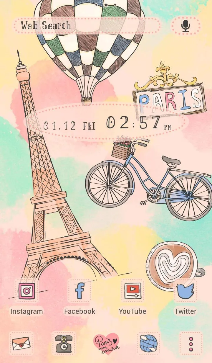 I Love Paris Theme +HOME | Indus Appstore | Screenshot