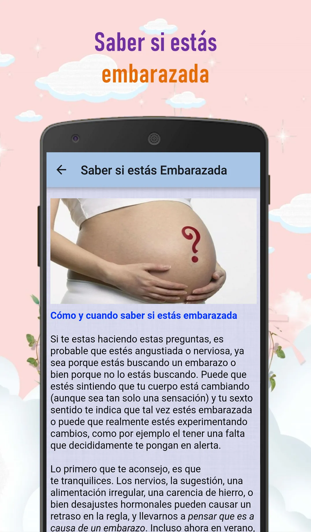 Como saber si estás embarazada | Indus Appstore | Screenshot