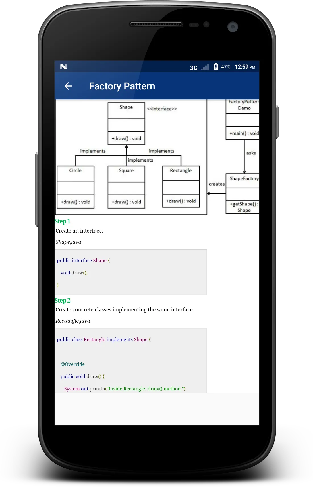 Design Patterns in Java | Indus Appstore | Screenshot