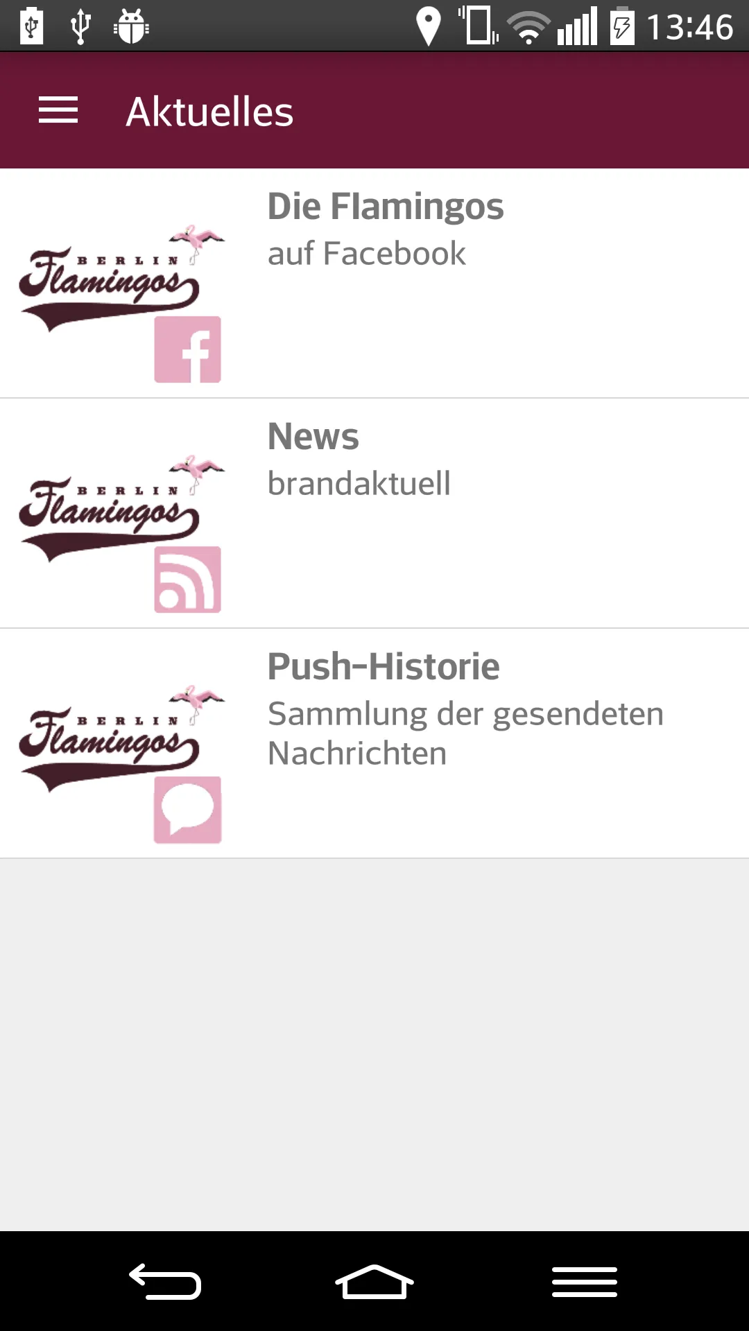 Berlin Flamingos e.V. | Indus Appstore | Screenshot