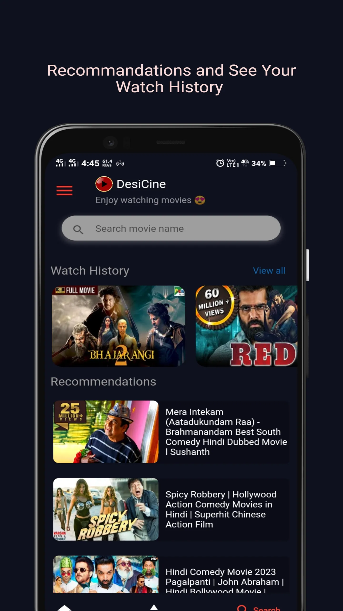DesiCine - Hindi Movies | Indus Appstore | Screenshot