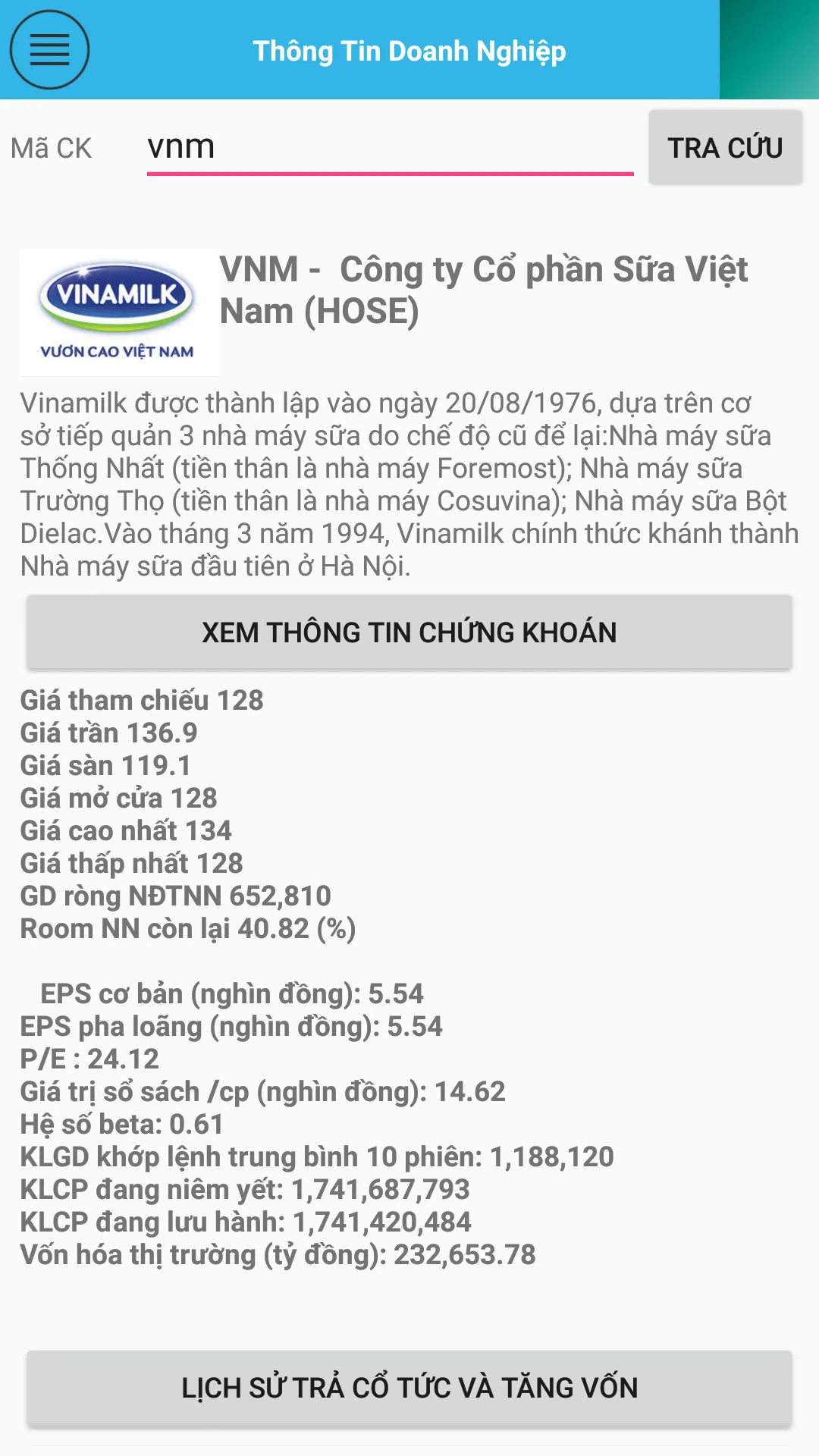 Tin Chung Khoan | Indus Appstore | Screenshot