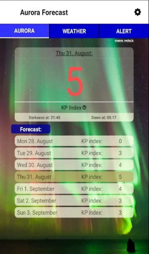 Iceland Aurora Alert | Indus Appstore | Screenshot