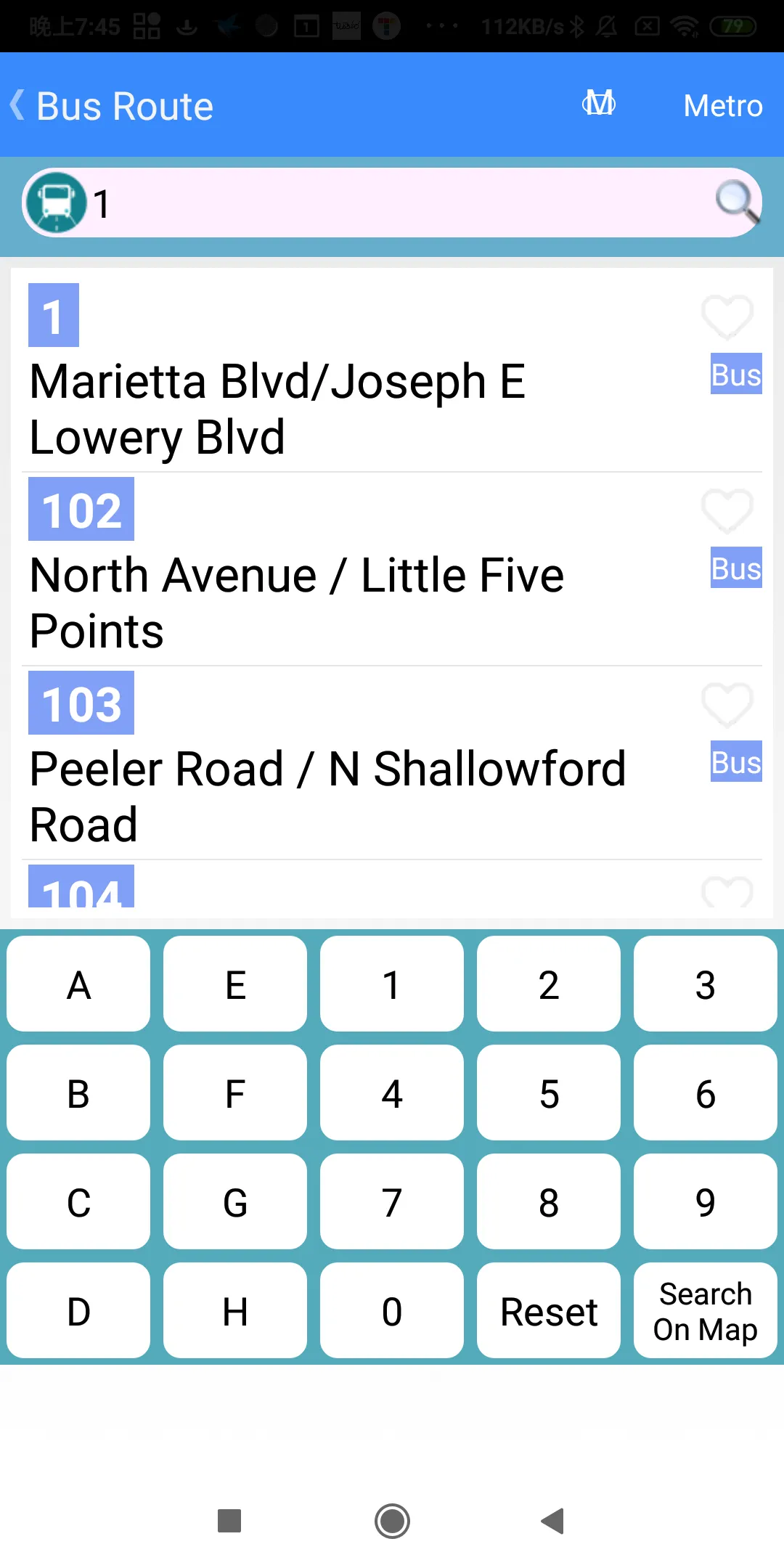 Atlanta Bus Timetable | Indus Appstore | Screenshot