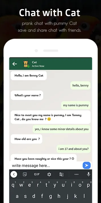 Cat Fake Video Call prank Chat | Indus Appstore | Screenshot