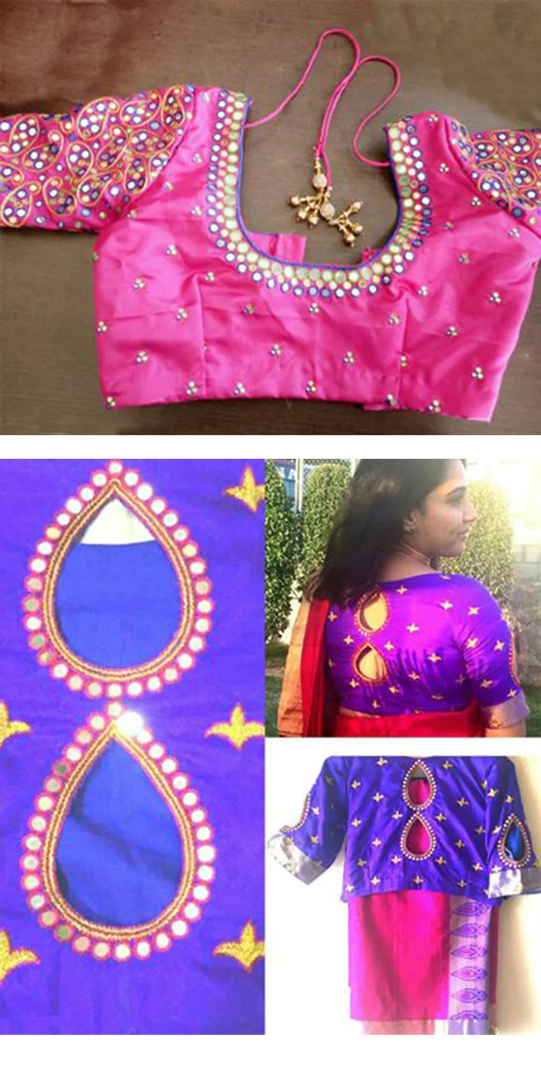 Mirror Work Blouse Designs | Indus Appstore | Screenshot